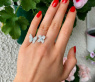 Feminine Diamond Ring "Butterfly meets Flower"
