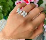 Feminine Diamond Ring "Butterfly meets Flower"