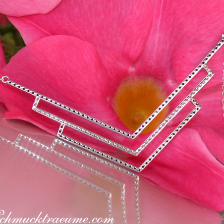 Extravagante Halskette mit schwarzen & weißen Diamanten