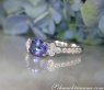Femininer Tansanit Ring mit Brillanten