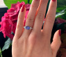 Femininer Tansanit Ring mit Brillanten