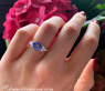 Femininer Tansanit Ring mit Brillanten