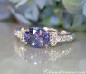 Femininer Tansanit Ring mit Brillanten