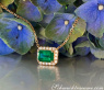 Smaragd Halskette mit Brillanten in Gelbgold 585