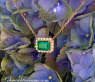 Smaragd Halskette mit Brillanten in Gelbgold 585