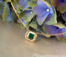Smaragd Halskette mit Brillanten in Gelbgold 585