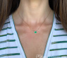 Smaragd Halskette mit Brillanten in Gelbgold 585