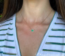 Smaragd Halskette mit Brillanten in Gelbgold 585
