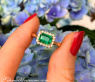 Smaragd Ring mit Brillanten in Gelbgold 585