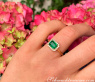 Smaragd Ring mit Brillanten in Gelbgold 585