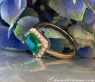 Smaragd Ring mit Brillanten in Gelbgold 585