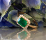 Smaragd Ring mit Brillanten in Gelbgold 585