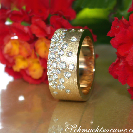 Grandioser Brillanten Sternenhimmel Ring