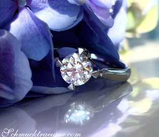 Exquisiter Brillant Solitär Ring (Einkaräter)