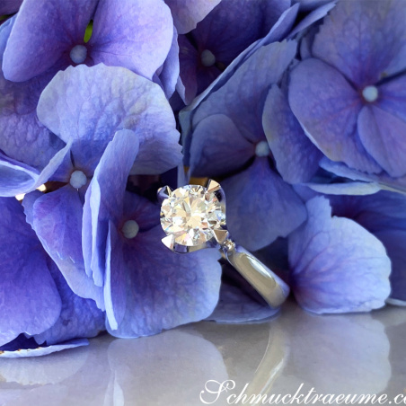 Exquisiter Brillant Solitär Ring (Einkaräter)
