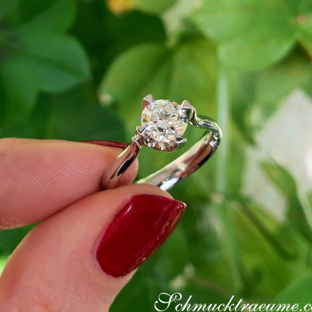 Exquisiter Brillant Solitär Ring (Einkaräter)