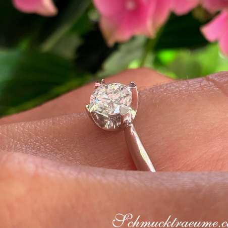 Exquisiter Brillant Solitär Ring (Einkaräter)