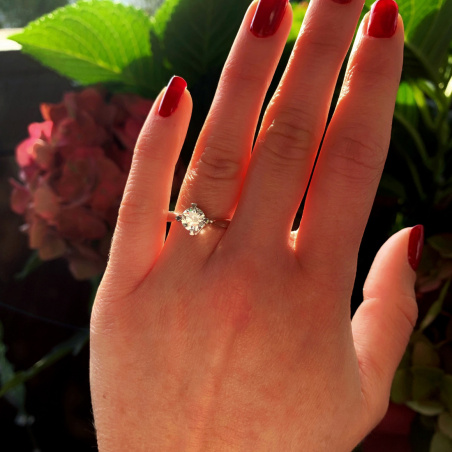 Exquisiter Brillant Solitär Ring (Einkaräter)