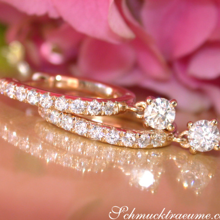 Ohrringe Creolen mit Brillant Diamant