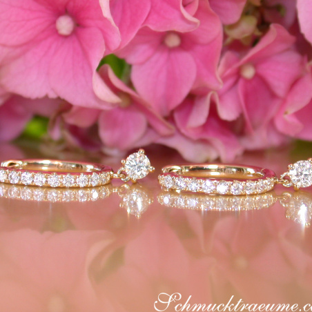 Ohrringe Creolen mit Brillant Diamant