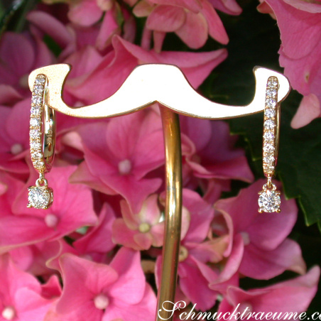 Ohrringe Creolen mit Brillant Diamant