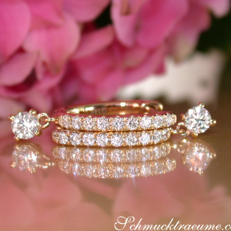 Ohrringe Creolen mit Brillant Diamant