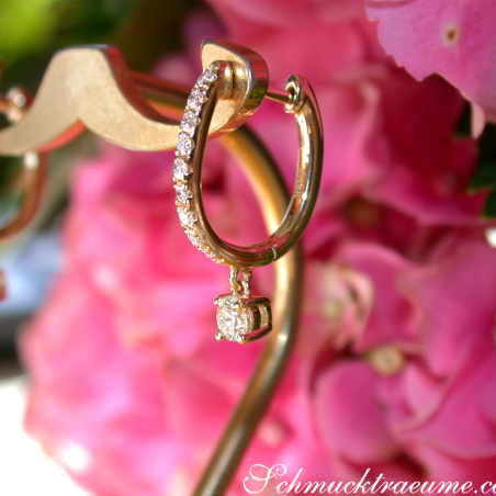 Ohrringe Creolen mit Brillant Diamant