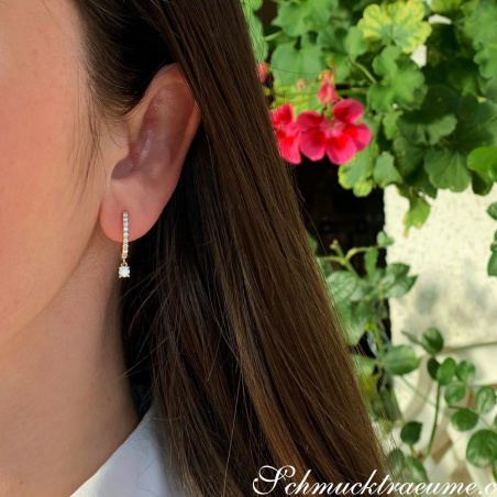 Ohrringe Creolen mit Brillant Diamant