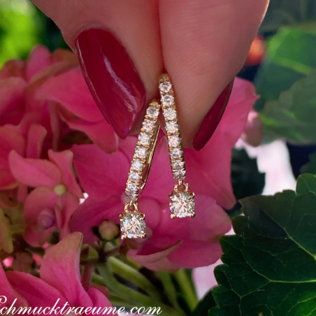 Ohrringe Creolen mit Brillant Diamant