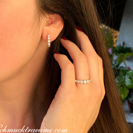 Brillanten Ring "Schwebender Diamant"