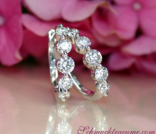 Brillanten Ohrringe "Schwebender Diamant"