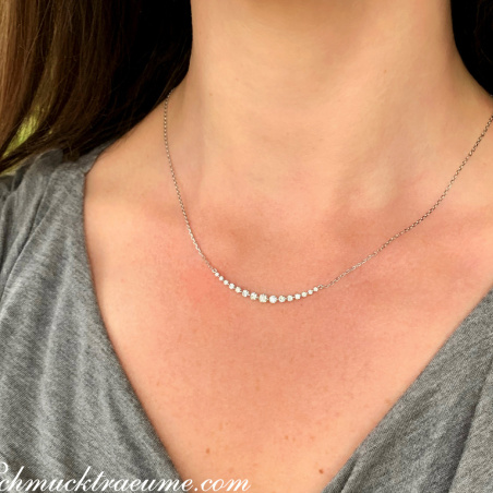 Brillanten Halskette Collier Weißgold 750