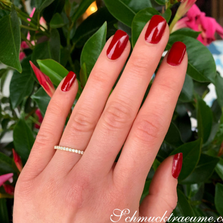 Wandelbarer Brillanten Memory Ring mit Multicolor Saphiren