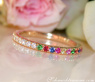 Wandelbarer Brillanten Memory Ring mit Multicolor Saphiren