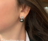 Tahitiperlen Ohrstecker mit Aquamarinen