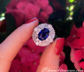 Superb Ceylon Sapphire Diamond Ring