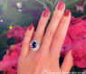 Superb Ceylon Sapphire Diamond Ring