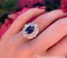 Superb Ceylon Sapphire Diamond Ring