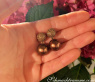 Pretty Earrings with Bronze Tahitian Pearls & Natural Brown Diamonds