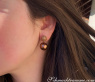 Pretty Earrings with Bronze Tahitian Pearls & Natural Brown Diamonds
