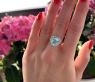 Aquamarin Herz Ring mit Diamanten