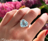 Aquamarin Herz Ring mit Diamanten
