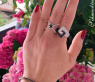 Extravagant Black & White Diamond Belt Ring