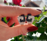 Extravagant Black & White Diamond Belt Earrings