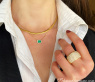 Smaragd Halskette mit Brillanten