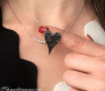 Extravagant Black Diamond Heart Necklace