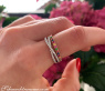 Extra Thin Crossover Diamond Ring
