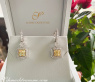 Beautiful Dangling Earrings with White & Yellow Diamonds