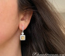 Beautiful Dangling Earrings with White & Yellow Diamonds