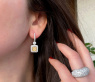 Beautiful Dangling Earrings with White & Yellow Diamonds